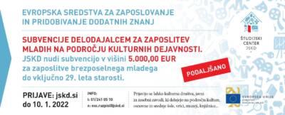 Pridobivanje dodatnih znanj za mlade na področju kulturnih dejavnosti v okviru JSKD 3